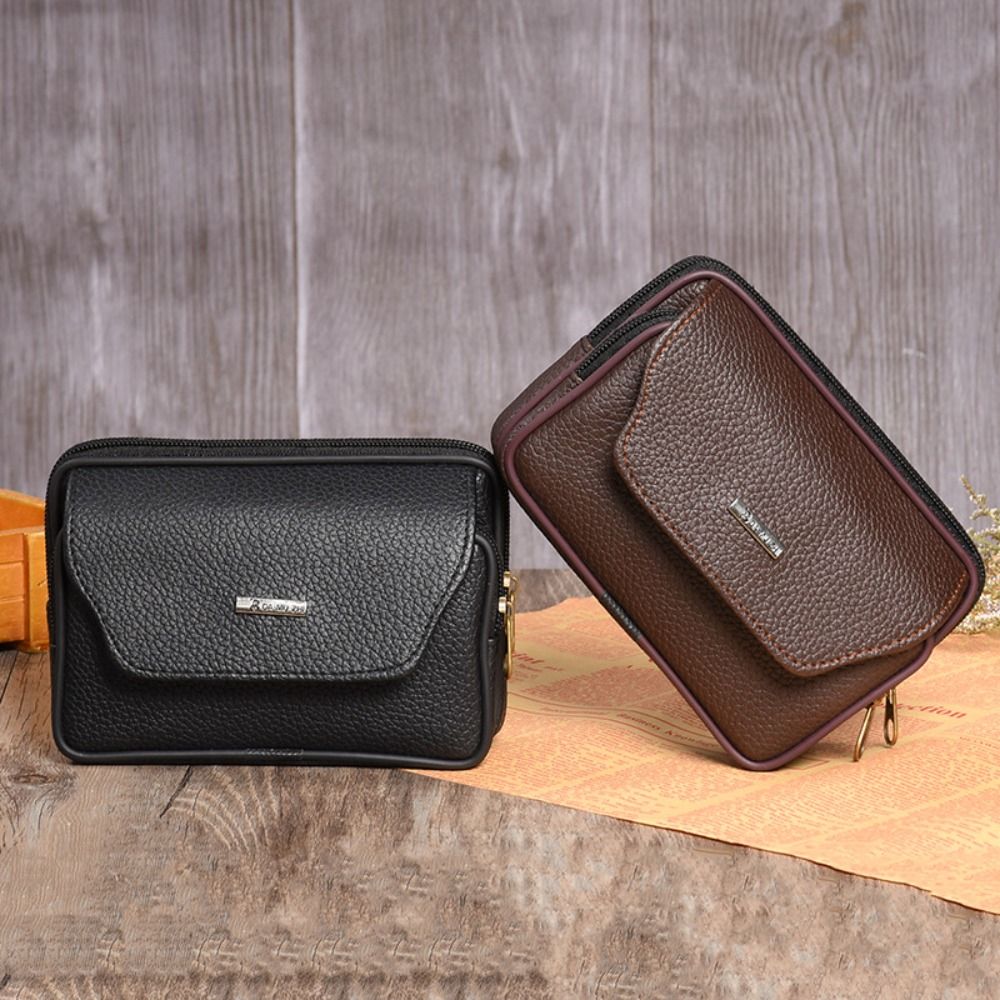 Saddle Bag Leather - Günlük PU Deri Erkek Bel Çantası