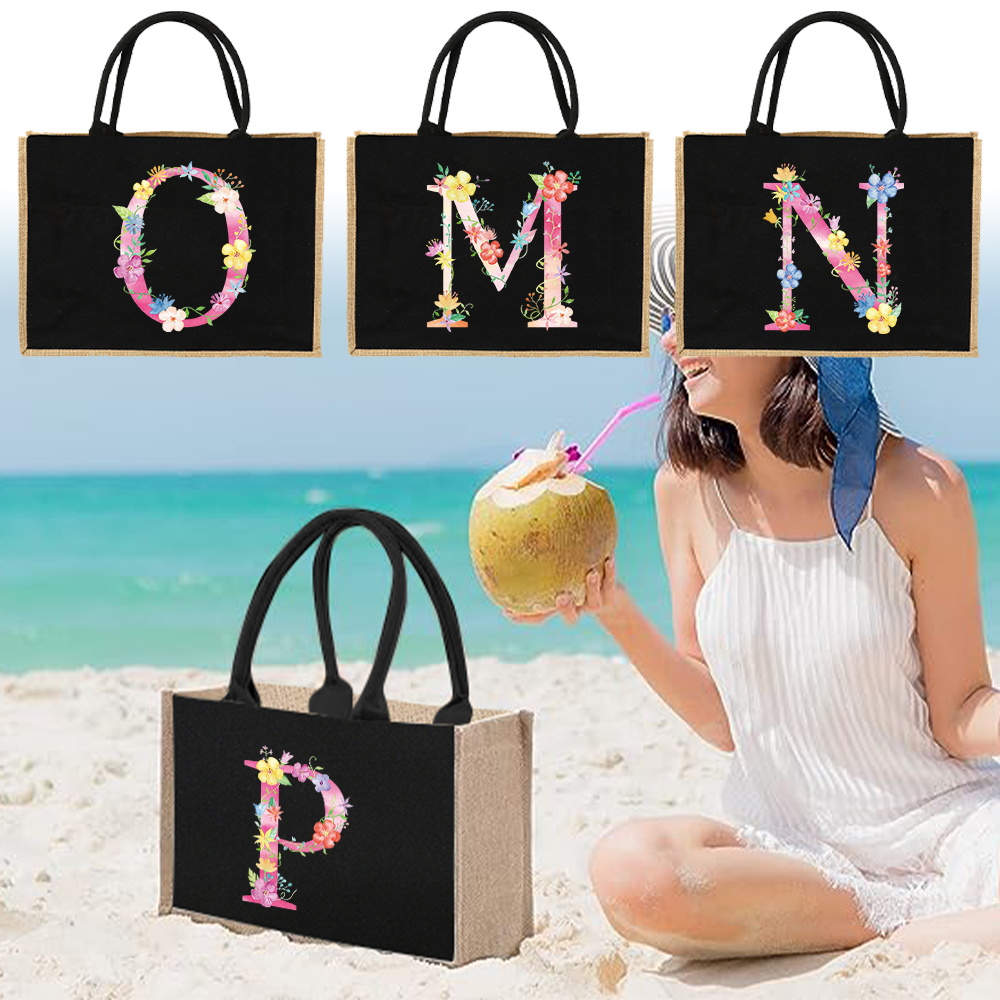 Women Bags Jute - Jüt Çanta El Çantası Keten Omuz