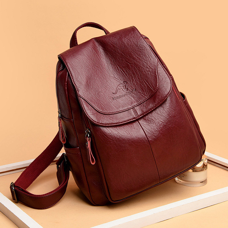 Mini Backpack Women - 9 renk Kadın Yumuşak Deri Sırt