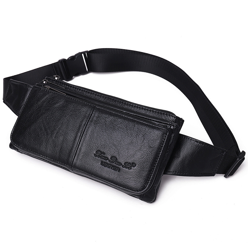 Saddle Bag Leather - Erkek Bel Çantası, Hakiki Deri Seyahat