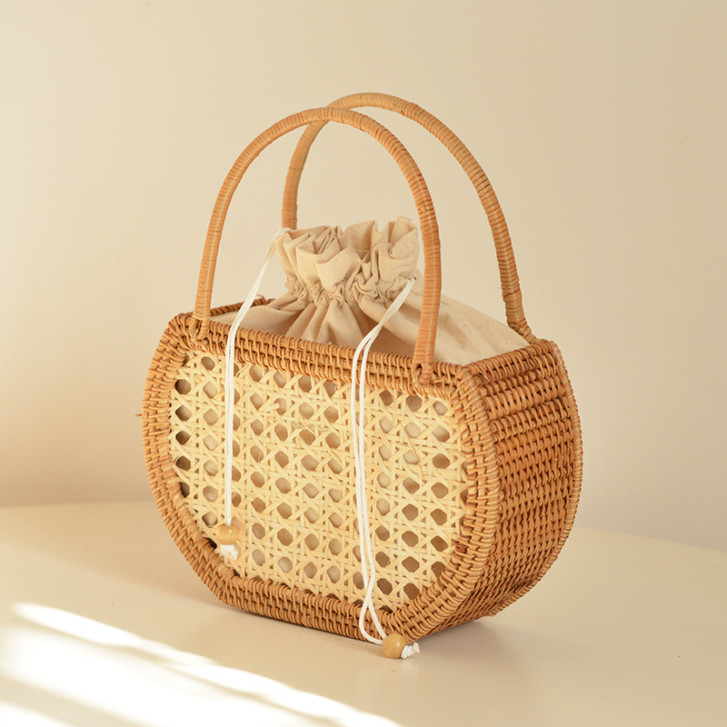 Basket Bag Wicker - Rahat Içi Boş Rattan Sepet Çanta