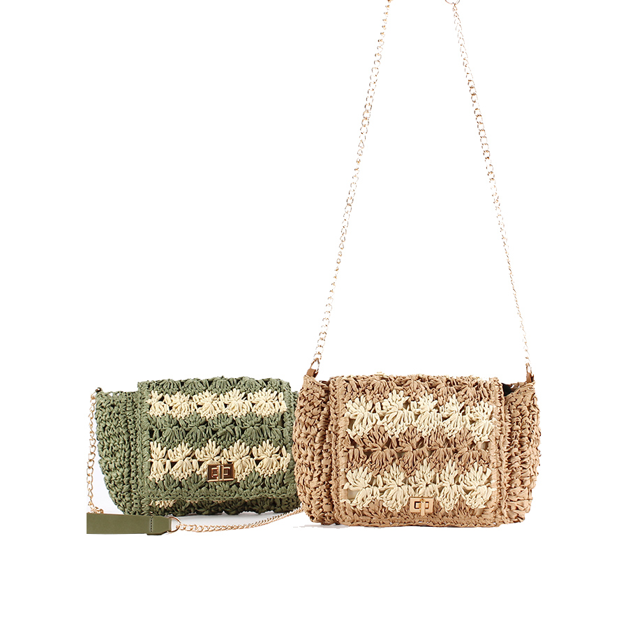 Women'S Raffia Bags - Kadınlar için Hasır Çapraz Askılı Çantalar