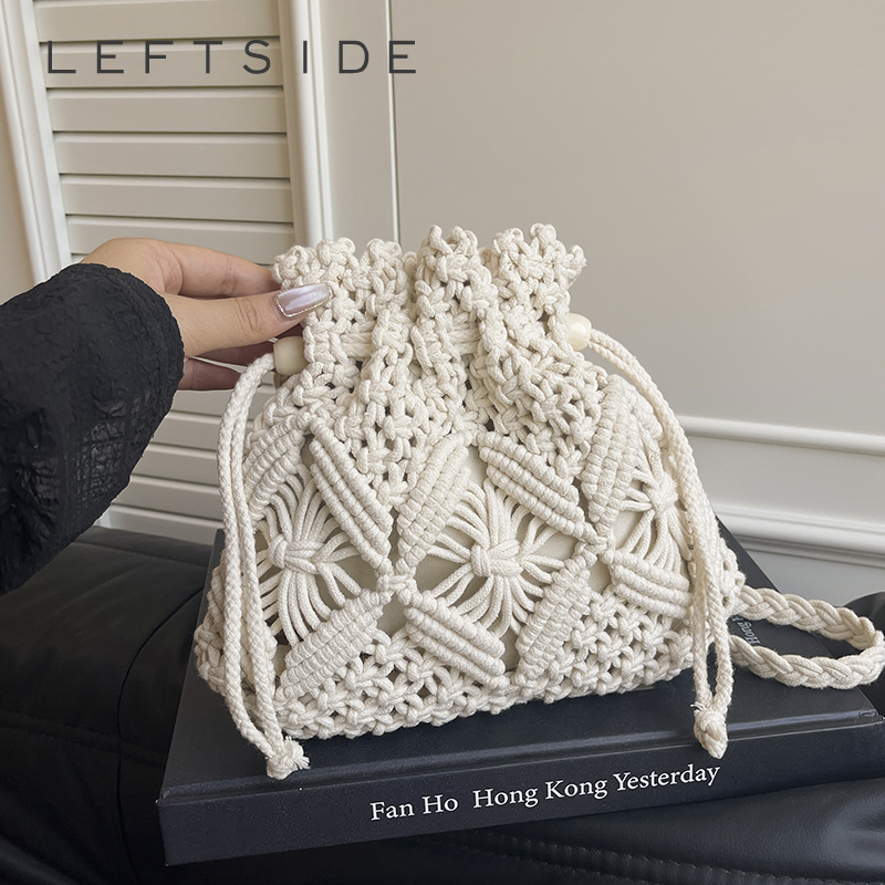 Women'S Raffia Bags - SOL TARAF Örgü Küçük Omuz Çantaları