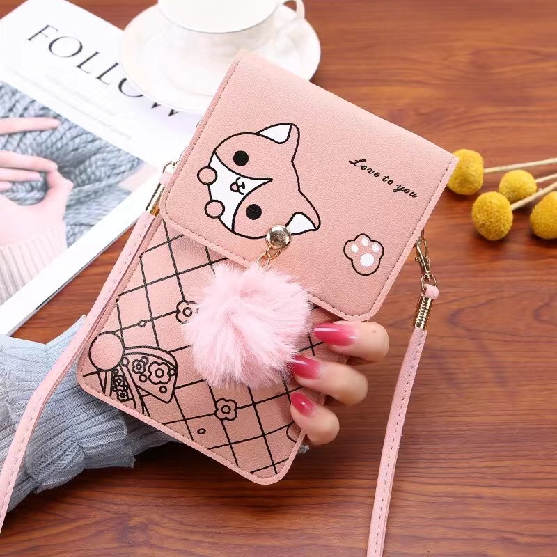 Women'S Bags Cross Body - Kadınlar için Sevimli Karikatür Desenli Dokunmatik