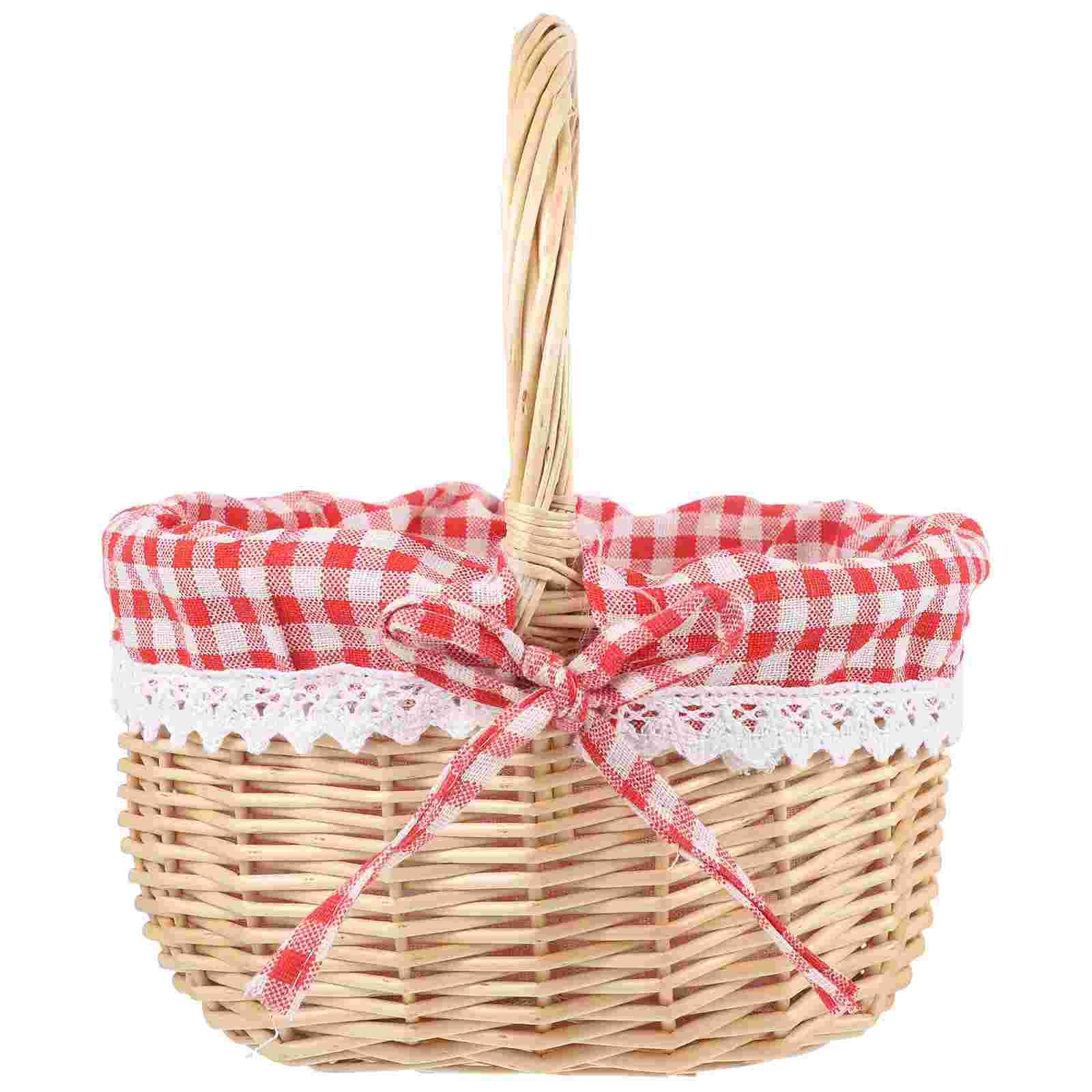 Basket Bag Wicker - Zerodeko Kırmızı Başlıklı Kız Sepeti El