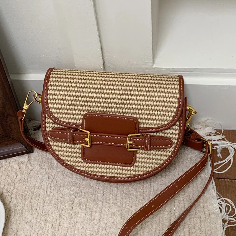 Saddle Bag Leather - İngiltere Tarzı Mini Hasır Eyer Çantaları