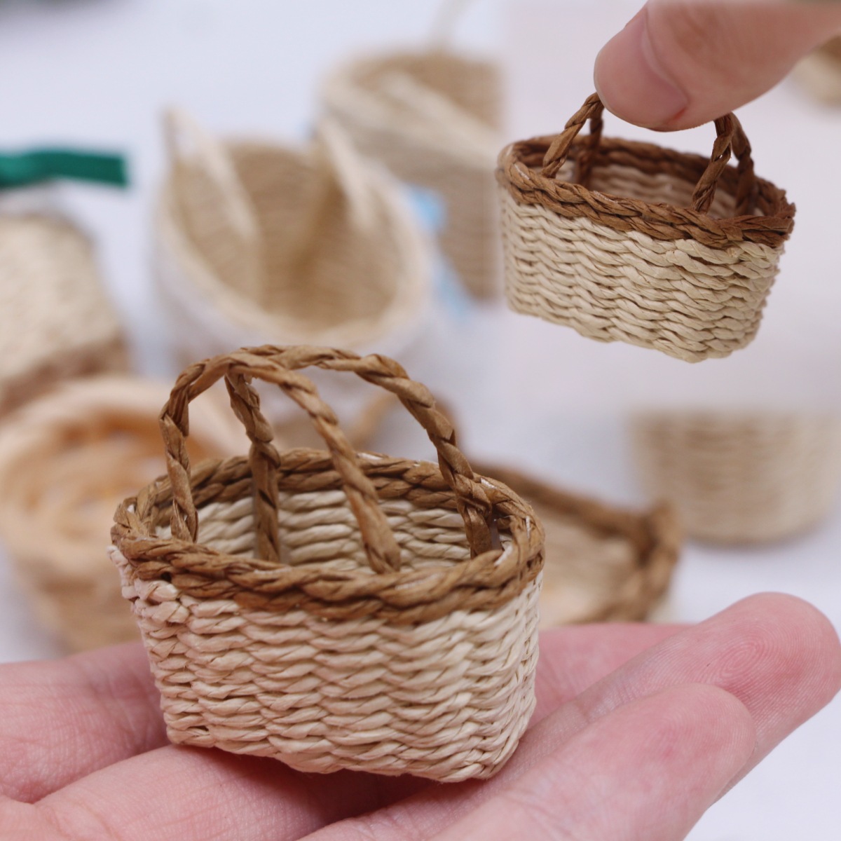 1 adet Dollhouse El Dokuma Laf - Basket Bag Wicker incelemesi ve fiyatı