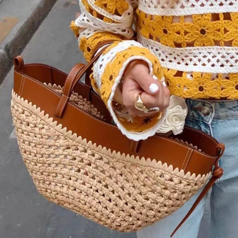 Marka Hollow Dokuma Plaj Çanta - Women'S Raffia Bags incelemesi ve fiyatı
