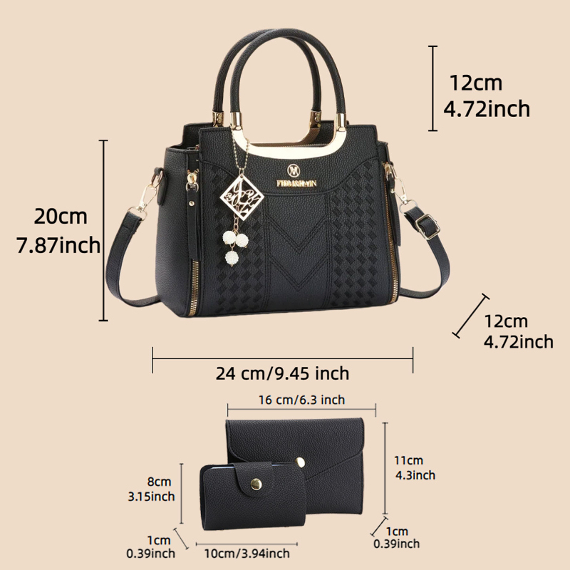 3 parçalı çanta seti, liçi des - Women'S Bags Cross Body incelemesi ve fiyatı
