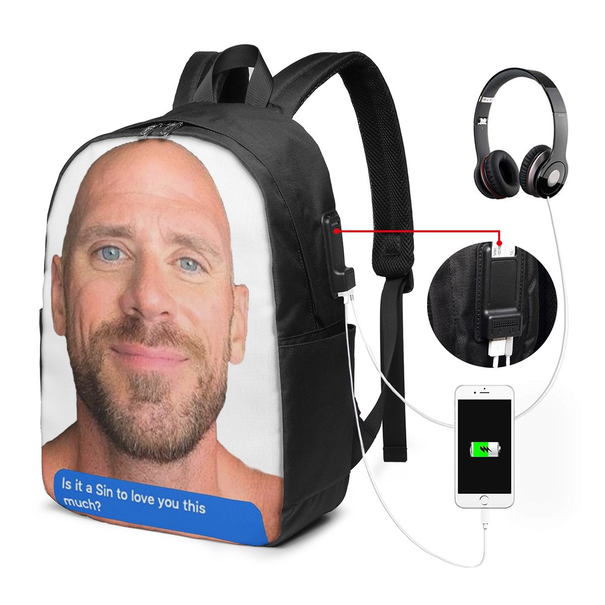 Johnny Sins Flirty Text Bubble - Women Bags For Travel incelemesi ve fiyatı