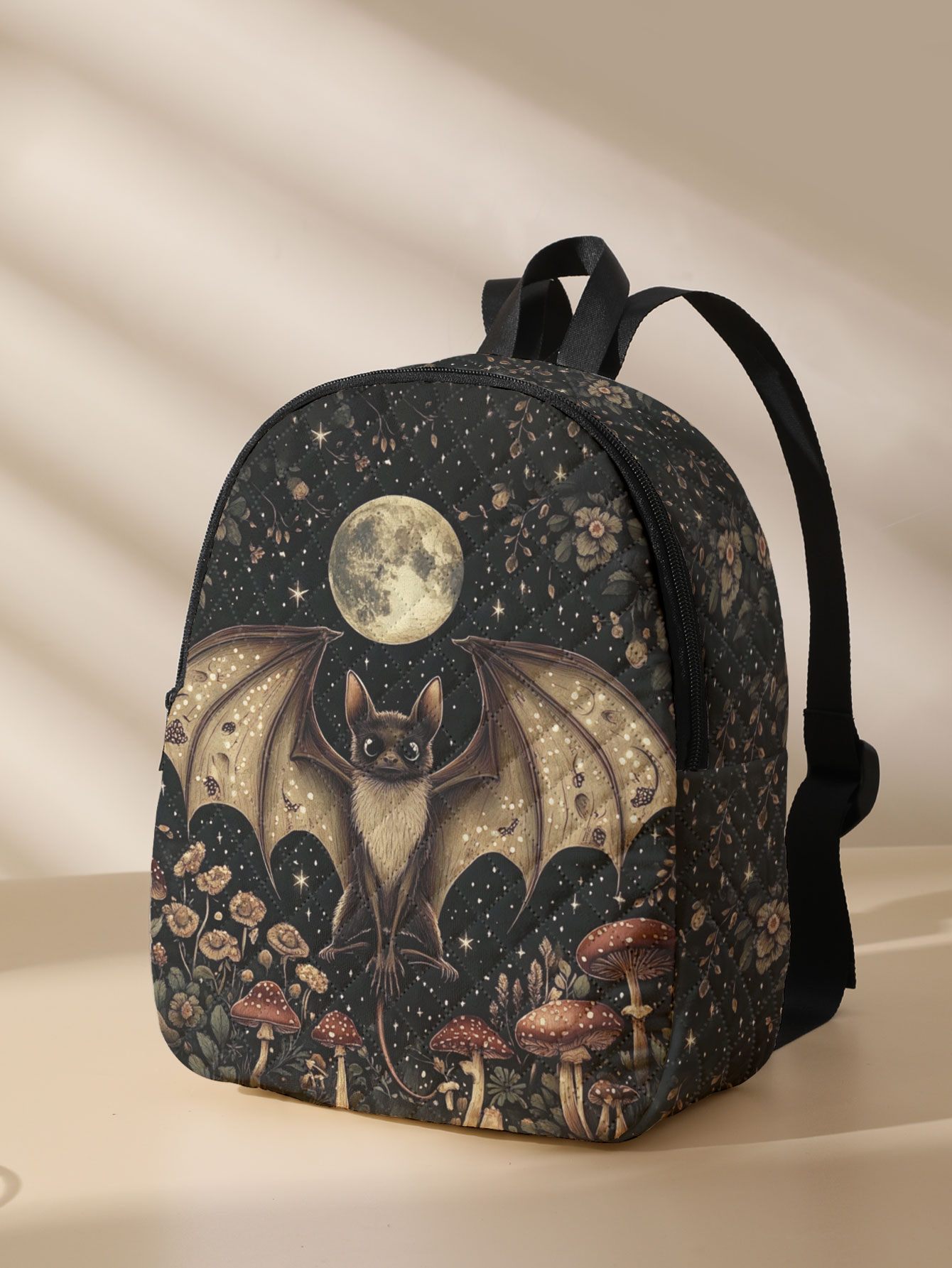 Yarasa Ay Mantarı Çiçek Desenl - Mini Backpack Women incelemesi ve fiyatı