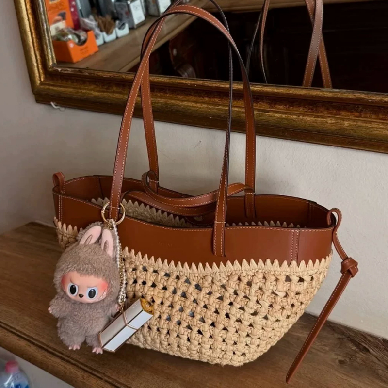 2026 Yazlık Oymalı Rafya ve PU - Women'S Raffia Bags incelemesi ve fiyatı
