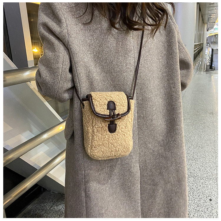 Moda Kış Kuzu Yünü Telefon Çan - Women'S Bags Cross Body incelemesi ve fiyatı