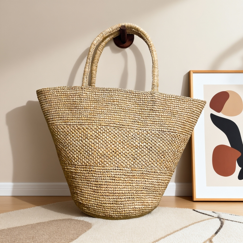 Büyük Kapasiteli Rafya Hasır Ç - Women'S Raffia Bags incelemesi ve fiyatı