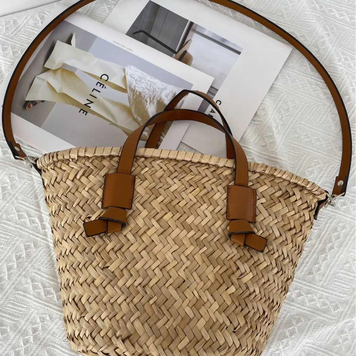 Bohemian hasır sepet çanta el  - Basket Bag Wicker incelemesi ve fiyatı