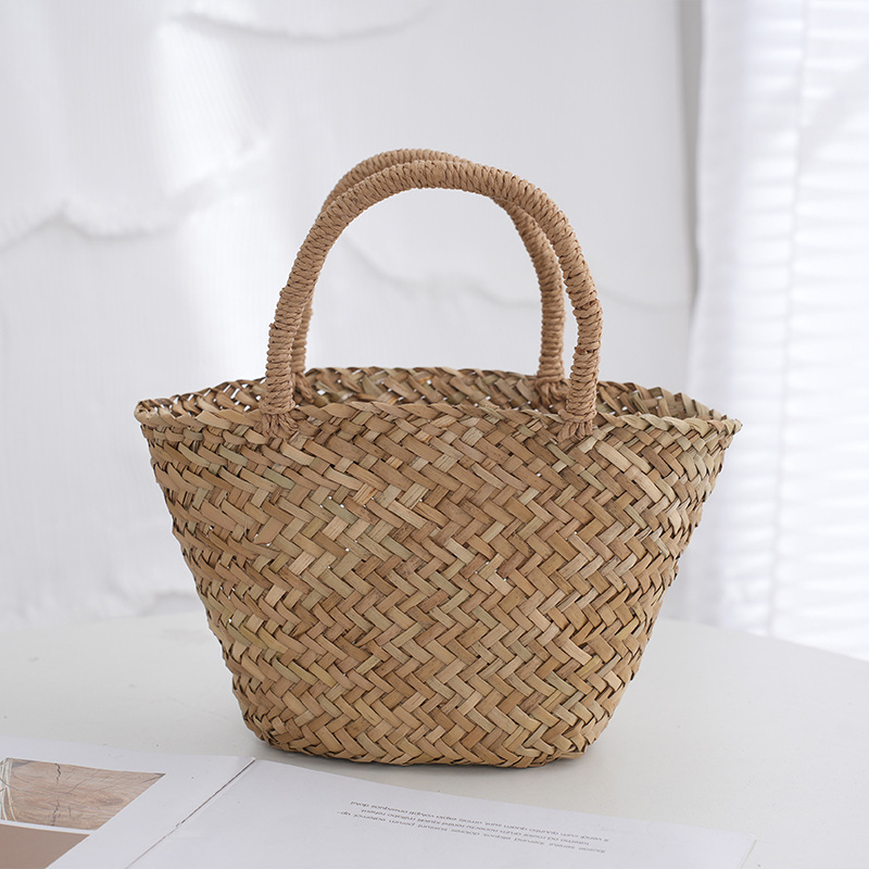 El yapımı hasır kamış örgü çan - Basket Bag Wicker incelemesi ve fiyatı