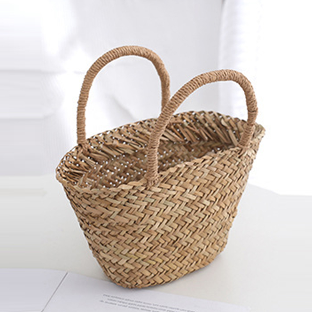 El yapımı hasır kamış örgü çan - Basket Bag Wicker incelemesi ve fiyatı